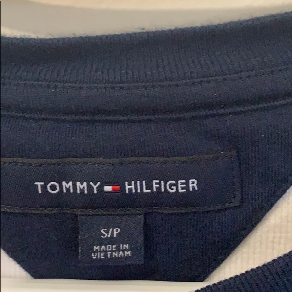 Tommy Hilfiger White/Navy T Shirt T-Shirt - Picture 4 of 4
